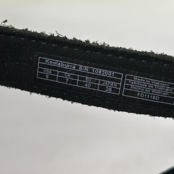 Koolaburra Ugg Ashland Perforated Suede Peep toe US 9 Bootie Sandal Stacked Heel - Picture 11 of 11